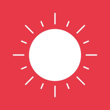 Güneş Simgesi vektör görüntüsü. Yaz & Tatilleri için kullanılabilir. Mobil uygulamalar, web uygulamaları ve yazdırma ortamları için elverişli.
