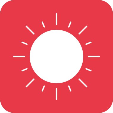 Güneş Simgesi vektör görüntüsü. Yaz & Tatilleri için kullanılabilir. Mobil uygulamalar, web uygulamaları ve yazdırma ortamları için elverişli.
