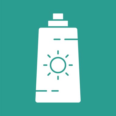 Güneş kremi, güneş kremi, losyon ikonu vektör görüntüsü. Yaz & Tatilleri için kullanılabilir. Mobil uygulamalar, web uygulamaları ve yazdırma ortamları için elverişli.