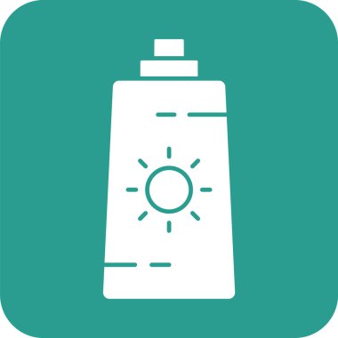Güneş kremi, güneş kremi, losyon ikonu vektör görüntüsü. Yaz & Tatilleri için kullanılabilir. Mobil uygulamalar, web uygulamaları ve yazdırma ortamları için elverişli.