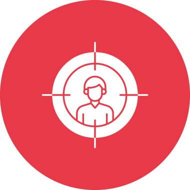 Hedef, seyirci, müşteri ikonu vektör görüntüsü. Seo & web için de kullanılabilir. Web uygulamalarında, mobil uygulamalarda ve yazdırma ortamlarında kullanılabilir.