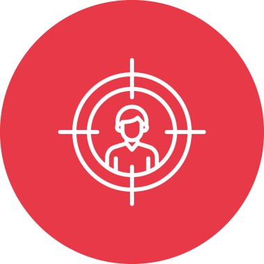 Hedef, seyirci, müşteri ikonu vektör görüntüsü. Seo & web için de kullanılabilir. Web uygulamalarında, mobil uygulamalarda ve yazdırma ortamlarında kullanılabilir.