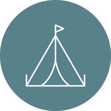 Çadır Simgesi vektör resmi. Yaz & Tatilleri için kullanılabilir. Mobil uygulamalar, web uygulamaları ve yazdırma ortamları için elverişli.