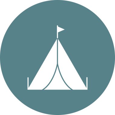 Çadır Simgesi vektör resmi. Yaz & Tatilleri için kullanılabilir. Mobil uygulamalar, web uygulamaları ve yazdırma ortamları için elverişli.