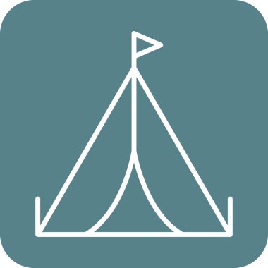Çadır Simgesi vektör resmi. Yaz & Tatilleri için kullanılabilir. Mobil uygulamalar, web uygulamaları ve yazdırma ortamları için elverişli.