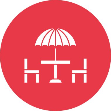 Terrace, beach, umbrella Icon vector image. Can be used for Summer & Holidays. Suitable for mobile apps, web apps and print media.