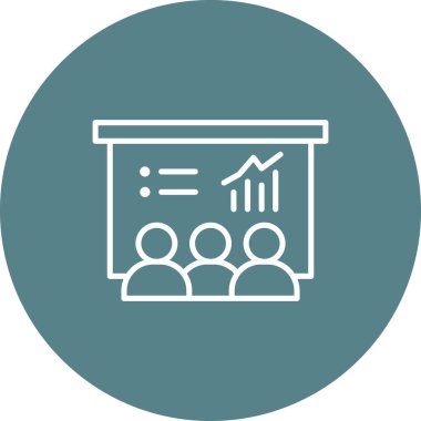 Eğitim, sunum, karatahta simgesi vektör görüntüsü. Proje yönetimi için de kullanılabilir. Web uygulamalarında, mobil uygulamalarda ve yazdırma ortamlarında kullanılabilir.