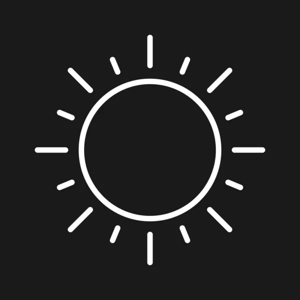 Значок Сонця Векторне Зображення Може Використовуватися Літа Відпочинку Підходить Мобільних — стоковий вектор