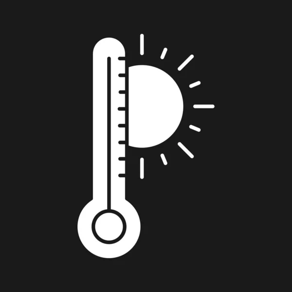 Thermometer Heet Strand Pictogram Vectorbeeld Kan Gebruikt Worden Voor Zomer — Stockvector