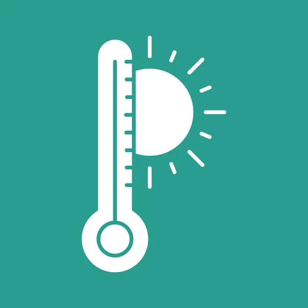 Thermometer Heiß Strand Icon Vektor Bild Kann Für Sommer Ferien — Stockvektor