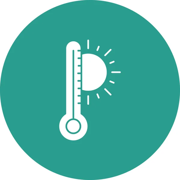 Thermometer Heet Strand Pictogram Vectorbeeld Kan Gebruikt Worden Voor Zomer — Stockvector