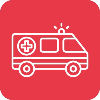 Ambulans Simgesi vektör görüntüsü. Revir için kullanılabilir. Mobil uygulamalar, web uygulamaları ve yazdırma ortamları için elverişli.