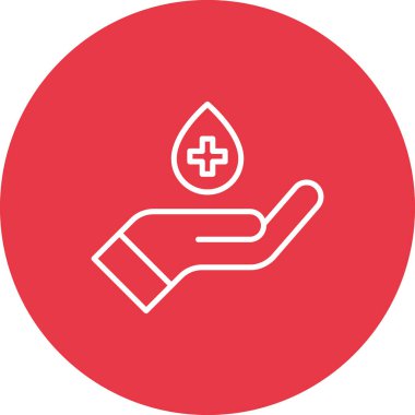 Kan bağışı ikonu vektör görüntüsü. Revir için kullanılabilir. Mobil uygulamalar, web uygulamaları ve yazdırma ortamları için elverişli.