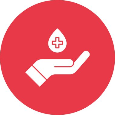 Kan bağışı ikonu vektör görüntüsü. Revir için kullanılabilir. Mobil uygulamalar, web uygulamaları ve yazdırma ortamları için elverişli.