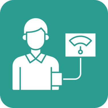 Kan basıncı ikon vektör görüntüsü. Revir için kullanılabilir. Mobil uygulamalar, web uygulamaları ve yazdırma ortamları için elverişli.