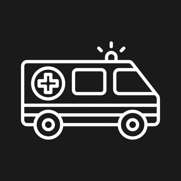 Ambulance Icon Vector Image Can Used Medical Suitable Mobile Apps — Stock Vector