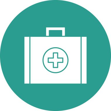 İlk Yardım Kiti Simgesi vektör resmi. Revir için kullanılabilir. Mobil uygulamalar, web uygulamaları ve yazdırma ortamları için elverişli.