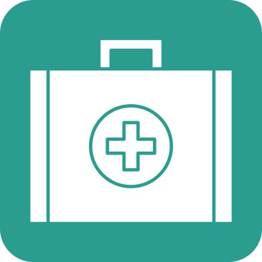 İlk Yardım Kiti Simgesi vektör resmi. Revir için kullanılabilir. Mobil uygulamalar, web uygulamaları ve yazdırma ortamları için elverişli.