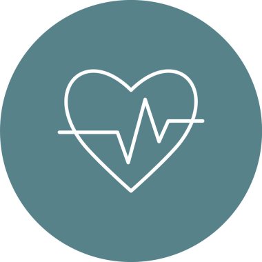 Kalp atışı ikon vektör görüntüsü. Revir için kullanılabilir. Mobil uygulamalar, web uygulamaları ve yazdırma ortamları için elverişli.