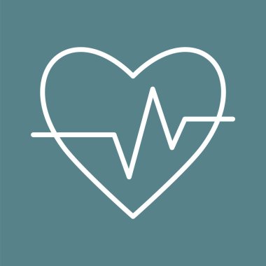 Kalp atışı ikon vektör görüntüsü. Revir için kullanılabilir. Mobil uygulamalar, web uygulamaları ve yazdırma ortamları için elverişli.