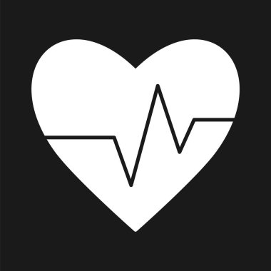 Kalp atışı ikon vektör görüntüsü. Revir için kullanılabilir. Mobil uygulamalar, web uygulamaları ve yazdırma ortamları için elverişli.