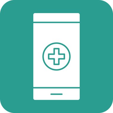 Tıbbi Uygulama Simgesi vektör resmi. Revir için kullanılabilir. Mobil uygulamalar, web uygulamaları ve yazdırma ortamları için elverişli.