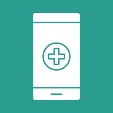 Tıbbi Uygulama Simgesi vektör resmi. Revir için kullanılabilir. Mobil uygulamalar, web uygulamaları ve yazdırma ortamları için elverişli.