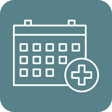 Tıbbi Randevu Simgesi vektör resmi. Revir için kullanılabilir. Mobil uygulamalar, web uygulamaları ve yazdırma ortamları için elverişli.