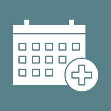 Tıbbi Randevu Simgesi vektör resmi. Revir için kullanılabilir. Mobil uygulamalar, web uygulamaları ve yazdırma ortamları için elverişli.