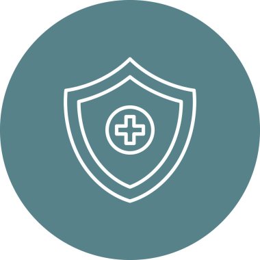 Tıbbi Koruma Simgesi vektör görüntüsü. Revir için kullanılabilir. Mobil uygulamalar, web uygulamaları ve yazdırma ortamları için elverişli.