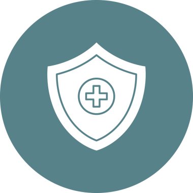 Tıbbi Koruma Simgesi vektör görüntüsü. Revir için kullanılabilir. Mobil uygulamalar, web uygulamaları ve yazdırma ortamları için elverişli.