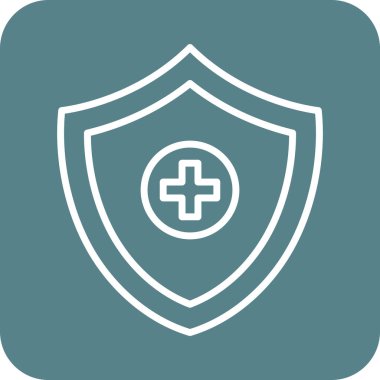 Tıbbi Koruma Simgesi vektör görüntüsü. Revir için kullanılabilir. Mobil uygulamalar, web uygulamaları ve yazdırma ortamları için elverişli.