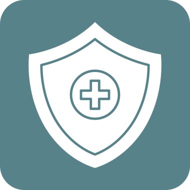 Tıbbi Koruma Simgesi vektör görüntüsü. Revir için kullanılabilir. Mobil uygulamalar, web uygulamaları ve yazdırma ortamları için elverişli.