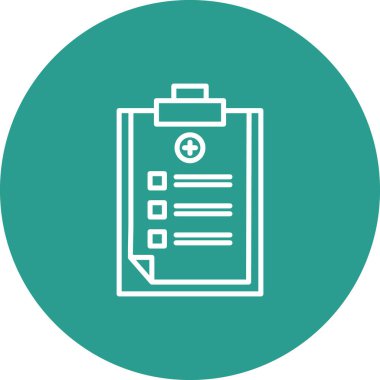 Tıbbi Rapor Simge vektör görüntüsü. Revir için kullanılabilir. Mobil uygulamalar, web uygulamaları ve yazdırma ortamları için elverişli.