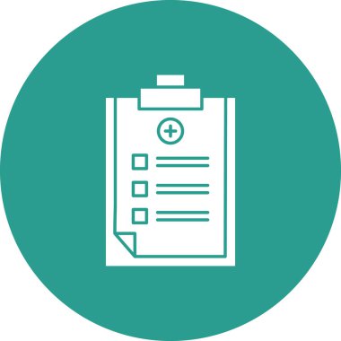 Tıbbi Rapor Simge vektör görüntüsü. Revir için kullanılabilir. Mobil uygulamalar, web uygulamaları ve yazdırma ortamları için elverişli.