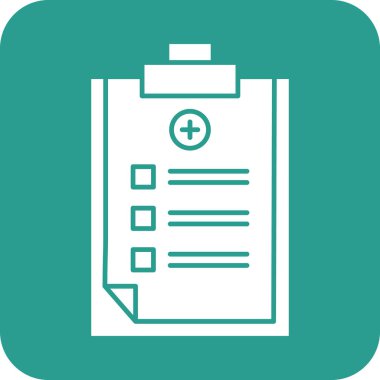 Tıbbi Rapor Simge vektör görüntüsü. Revir için kullanılabilir. Mobil uygulamalar, web uygulamaları ve yazdırma ortamları için elverişli.