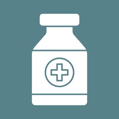 İlaç Simgesi vektör görüntüsü. Revir için kullanılabilir. Mobil uygulamalar, web uygulamaları ve yazdırma ortamları için elverişli.