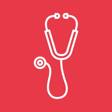 Stetoskop ikon vektör görüntüsü. Revir için kullanılabilir. Mobil uygulamalar, web uygulamaları ve yazdırma ortamları için elverişli.