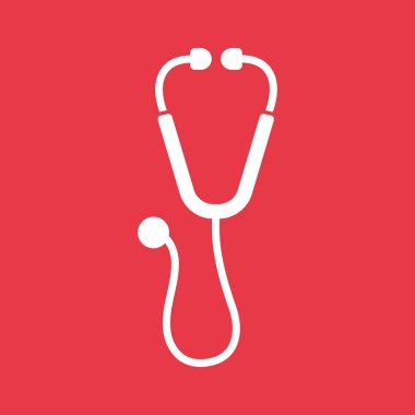 Stetoskop ikon vektör görüntüsü. Revir için kullanılabilir. Mobil uygulamalar, web uygulamaları ve yazdırma ortamları için elverişli.