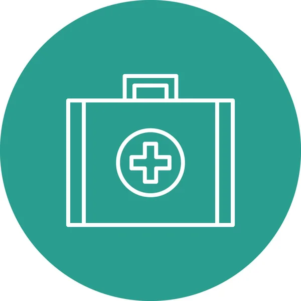 First Aid Kitアイコンベクトル画像 医療に使用できます モバイルアプリ Webアプリ 印刷メディアに適しています — ストックベクタ