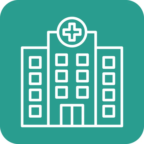 Krankenhaus Icon Vektorbild Kann Für Die Medizin Verwendet Werden Geeignet — Stockvektor