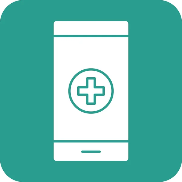 Tıbbi Uygulama Simgesi Vektör Resmi Revir Için Kullanılabilir Mobil Uygulamalar — Stok Vektör