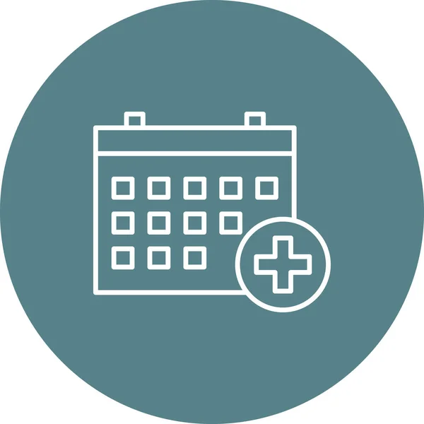 Medical Appointation Icon Vektor Image Kann Für Die Medizin Verwendet — Stockvektor
