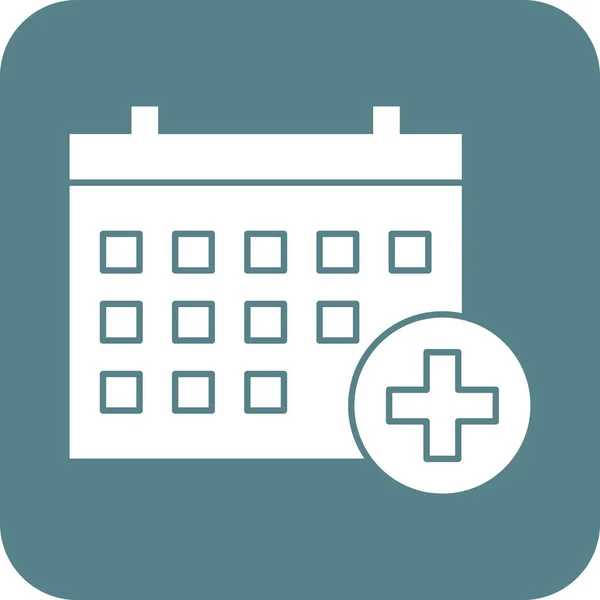 医疗预约图标矢量图像 可用于医疗 适用于移动应用 网络应用及印刷媒体 — 图库矢量图片