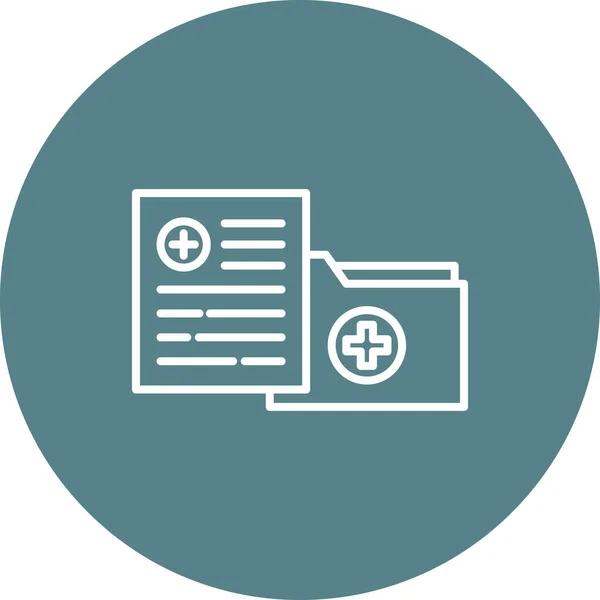 Medical Folder Icon Vektorbild Kann Für Die Medizin Verwendet Werden — Stockvektor