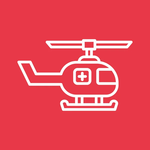 Medical Helicopter Icon Vector Image Can Used Medical Suitable Mobile — Stock Vector