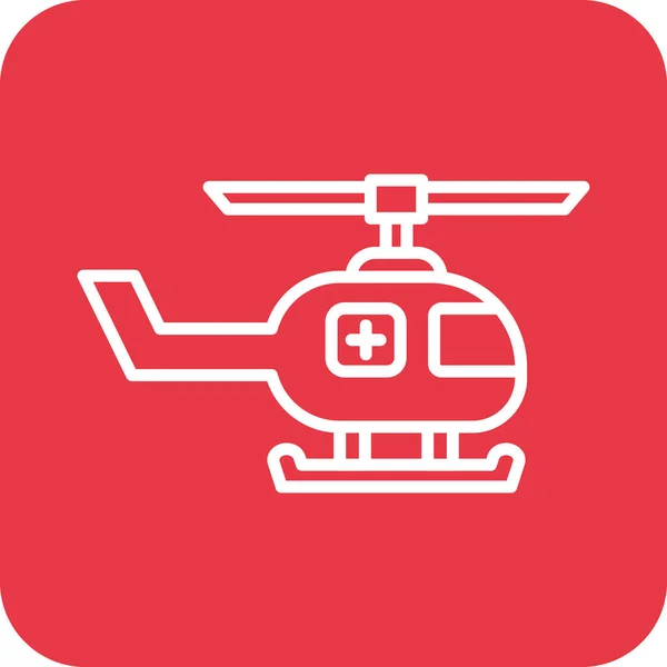 Medical Helicopter Icon Vector Image Can Used Medical Suitable Mobile — Stock Vector