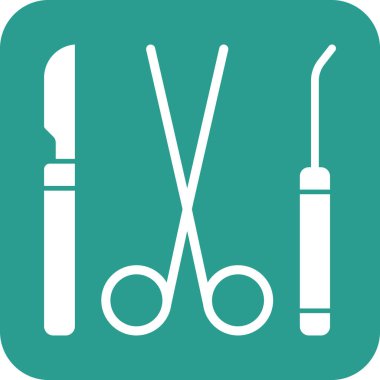 Cerrahi Araçlar Simgesi vektör görüntüsü. Revir için kullanılabilir. Mobil uygulamalar, web uygulamaları ve yazdırma ortamları için elverişli.