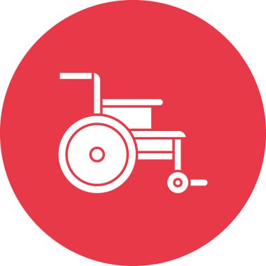 Tekerlekli sandalye ikon vektör görüntüsü. Revir için kullanılabilir. Mobil uygulamalar, web uygulamaları ve yazdırma ortamları için elverişli.