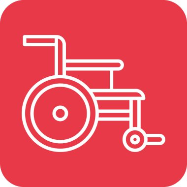 Tekerlekli sandalye ikon vektör görüntüsü. Revir için kullanılabilir. Mobil uygulamalar, web uygulamaları ve yazdırma ortamları için elverişli.